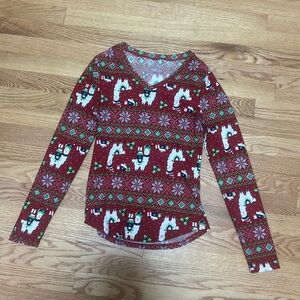 *never worn* llama Christmas top